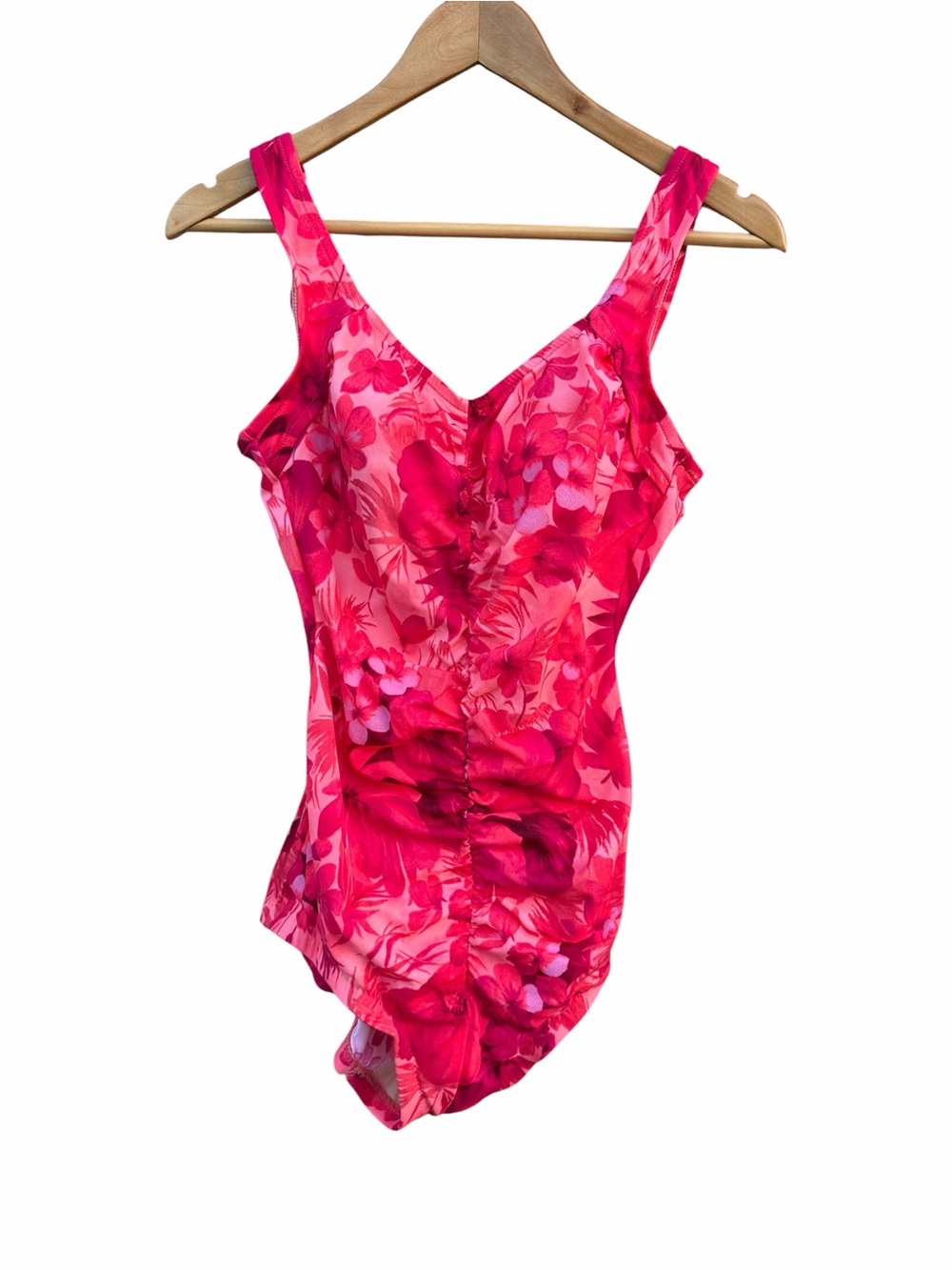 Le Cove Pink Floral One-Piece Swimsuit size 12 NEW